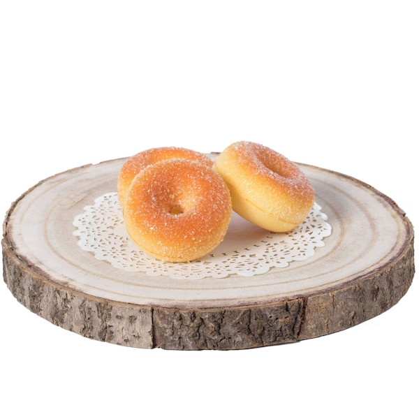 Vintiquewise Barky Natural Wood Slabs Rustic Ornament Slice Tray Table Charger - 10 Inch Dia QI003847-10 - main